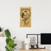 Mucha - Vrouw Paneel 1901 Poster (Thuiskantoor)