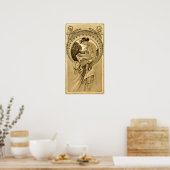Mucha - Vrouw Panel 1901 Poster (Keuken)