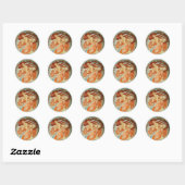 Mucha Vrouw Ronde Sticker (Vel)