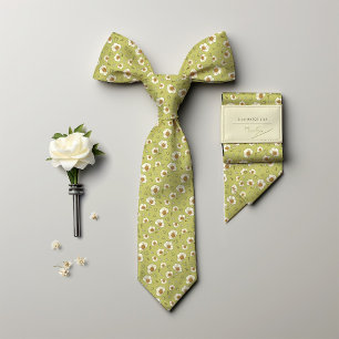Mucha Waterlelie Zijde Art Nouveau Floral Mannen Stropdas
