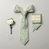 Mucha Waterlelie Zijde Art Nouveau Floral Mannen Stropdas