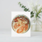 Mucha Woman Briefkaart (Staand voorkant)