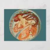 Mucha Woman Briefkaart (Voorkant)