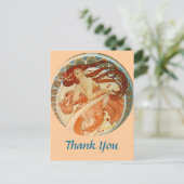 Mucha Woman Dank u Briefkaart (Staand voorkant)