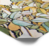 Mucha Woman met een Daisy Art Nouveau Poster Print (Hoek)