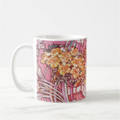 Mucha Woman onder de Flowers Art Nouveau Mok (Links)