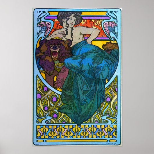 Mucha - Woman Panel 1901 Poster (Voorkant)