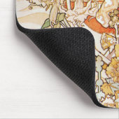 Mucha Woman with Daisy Art Nouveau Muismat (Hoek)