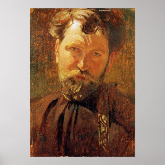 Mucha - Zelfportret Poster (Voorkant)
