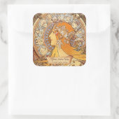 Mucha Zodiac Art Nouveau Bookplate Stickers (Tas)