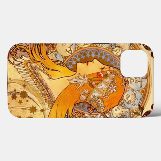 Mucha Zodiac Case-Mate iPhone Case (Achterkant (horizontaal))