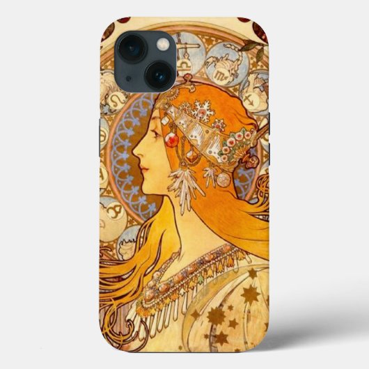 Mucha Zodiac Case-Mate iPhone Case (Achterkant)