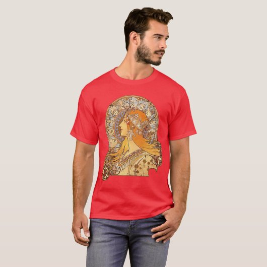 Mucha Zodiac friends T-shirt (Voorkant volledig)