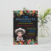 Muchachito Charro Baby Shower Kaart (Staand voorkant)
