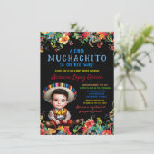 Muchachito Charro Fiesta Baby Shower Kaart (Staand voorkant)