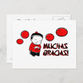Muchas Gracias Briefkaart (Voorkant / Achterkant)