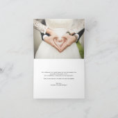 Muchas Gracias Chic Script Foto Bruiloft Dank u Notitiekaartje (Binnen)