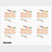 MUCHAS GRACIAS - DANK JE PARTIJ GUNSTEN RONDE STICKER (Vel)