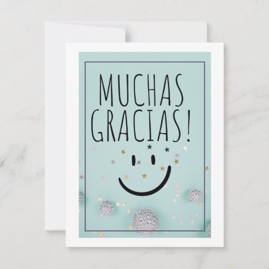 MUCHAS GRACIAS FEESTDAGENKAART (Voorkant)