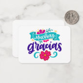 Muchas Gracias Geschenkbehuizingen Notitiekaartje (Voorkant / Achterkant in situ)