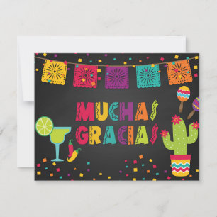 Muchas Gracias Hartelijk dank - Blk Feestdagenkaart