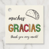 Muchas Gracias, heel veel Taco Party Bedankjes Labels (Voorkant)