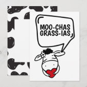 Muchas Gracias Koe Veeleer grappige Bedankt (Voorkant / Achterkant)