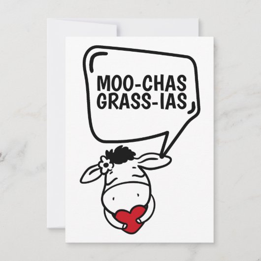 Muchas Gracias Koe Veeleer grappige Bedankt (Voorkant)