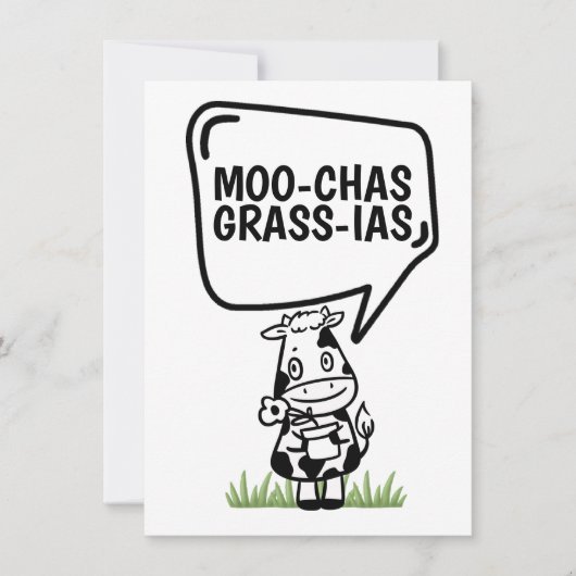 Muchas Gracias Koe Veeleer grappige Bedankt (Voorkant)