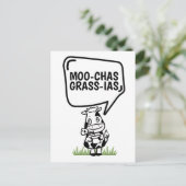 Muchas Gracias Koe Veeleer grappige Bedankt Briefkaart (Staand voorkant)