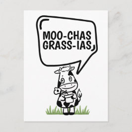 Muchas Gracias Koe Veeleer grappige Bedankt Briefkaart