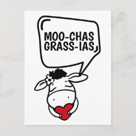 Muchas Gracias Koe Veeleer grappige Bedankt Briefkaart