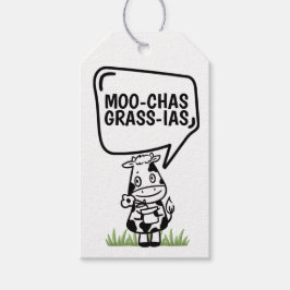 Muchas Gracias Koe Veeleer grappige Bedankt Cadeaulabel