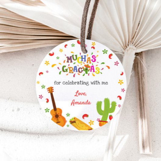 Muchas Gracias Mexican Birthday Dank je Label