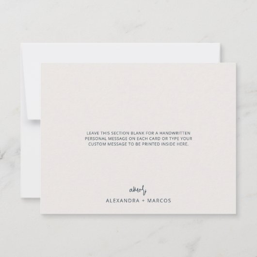 Muchas Gracias Moderne Wijze Groene Spaanse Bruilo Bedankkaart (Achterkant)