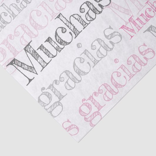 Muchas gracias/Spaans dank u tissuepapier (Detail)