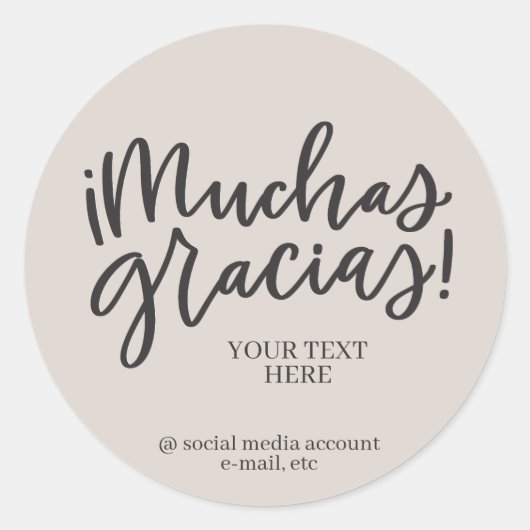 Muchas Gracias sticker (Voorkant)