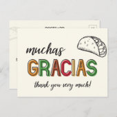 Muchas Gracias Taco Hartelijk dank Briefkaart (Voorkant / Achterkant)