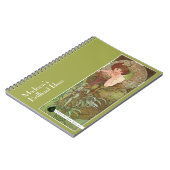 Mucha's Precioius Stones Emerald Green Notitieboek (Linkerzijde)
