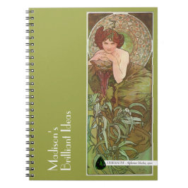 Mucha's Precioius Stones Emerald Green Notitieboek