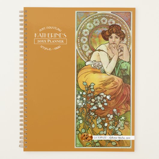Mucha's Precioius Stones Topaz Yellow Planner (Voorkant)