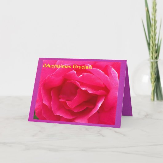 Muchísimas Gracias Bedankkaart (Voorkant)