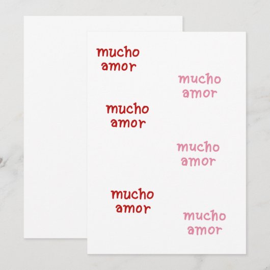 MUCHO AMOR ADVIESKAART (Voorkant / Achterkant)