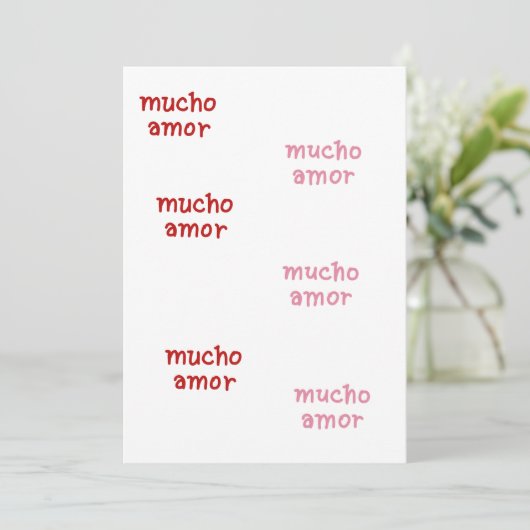 MUCHO AMOR  ADVIESKAART (Staand voorkant)