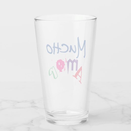 Mucho amor vaso glas (Achterkant)