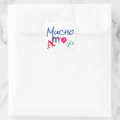 Mucho amor vierkante sticker (Tas)