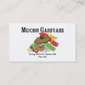 Mucho Gassyass Mexican Food Visitekaartje (Achterkant)