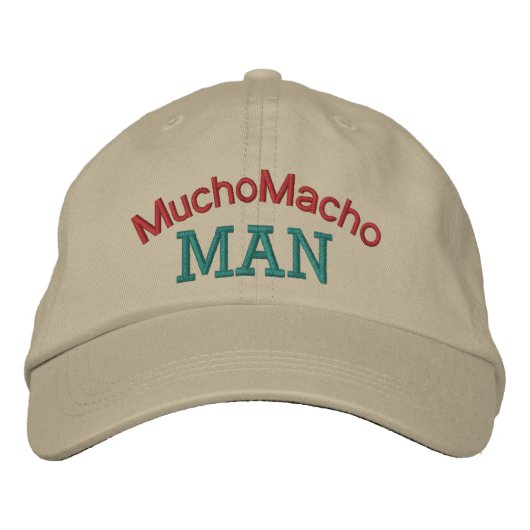 Mucho Macho Man van SRF Geborduurde Pet (Voorkant)
