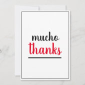 Mucho Thanks Appreciation Gesture Bedankkaart (Voorkant)