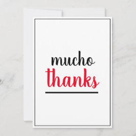 Mucho Thanks Appreciation Gesture Bedankkaart